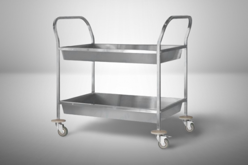 Тележка для сбора посуды ТДПп - 800*500*860 Profi Inox, 2 уровня